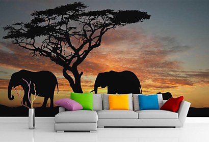tapeta - africké slony