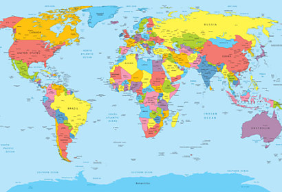 Fototapeta zástěna - Mapa světa 28018