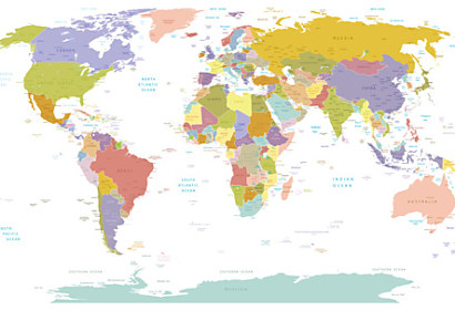 Fototapeta zástěna - Politická mapa světa 28086
