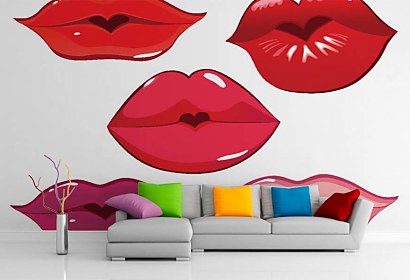 tapety do obývačky - red lips