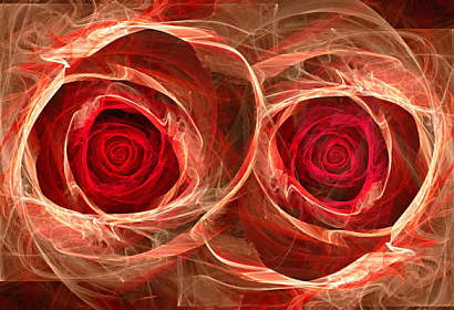 Fototapeta zástěna - Abstraktní červené růže 4239