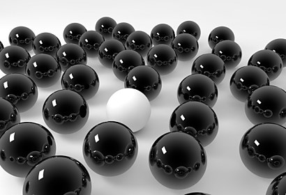 Concept Black White balls - Fototapeta 433