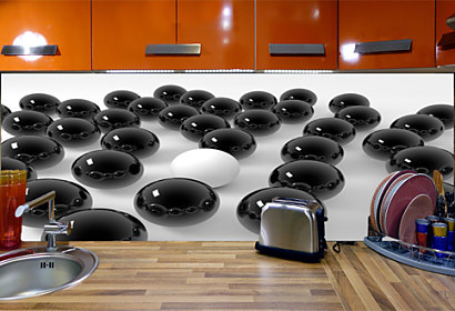 Concept Black White balls - Fototapeta 433