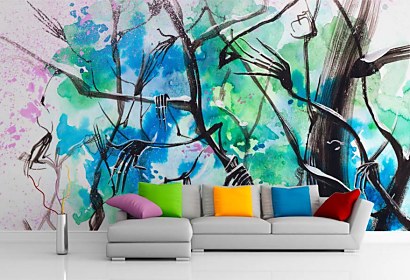 tapeta do obývačky - tree abstract
