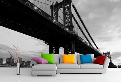 Fotografická tapeta s mostom v New Yorku