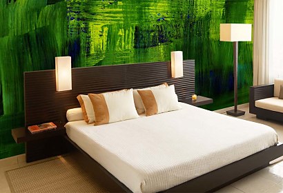 Green texture - tapety do spálne