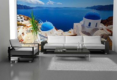 Fototapeta Bílá architektura Santorini Greece 24818