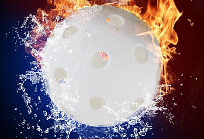 Fototapeta Floorball in fire ft-51741401