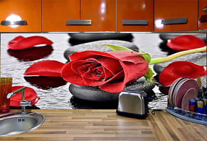 Kuchyňská fototapeta - Červené růže 24793