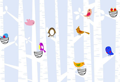 Fototapeta Birds and tree 1613