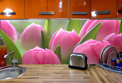 Fototapeta zástěna - Růžové tulipány 86
